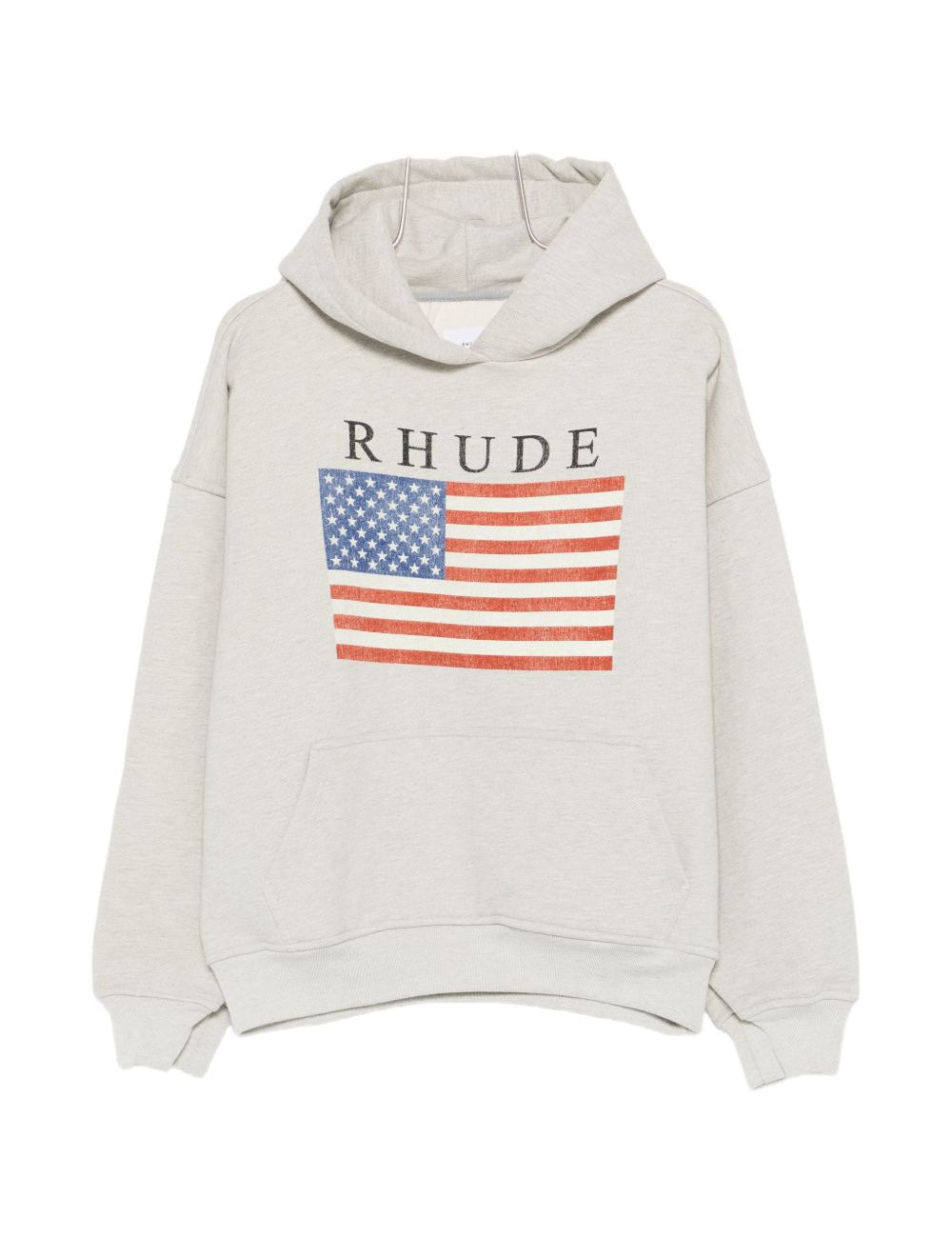 Felpa con stampa bandiera in grigio Rhude - uomo 