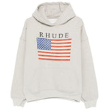 Felpa con stampa bandiera in grigio Rhude - uomo 