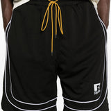 Pantaloncini a righe con coulisse in nero Rhude - uomo 