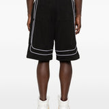Pantaloncini a righe con coulisse in nero Rhude - uomo 