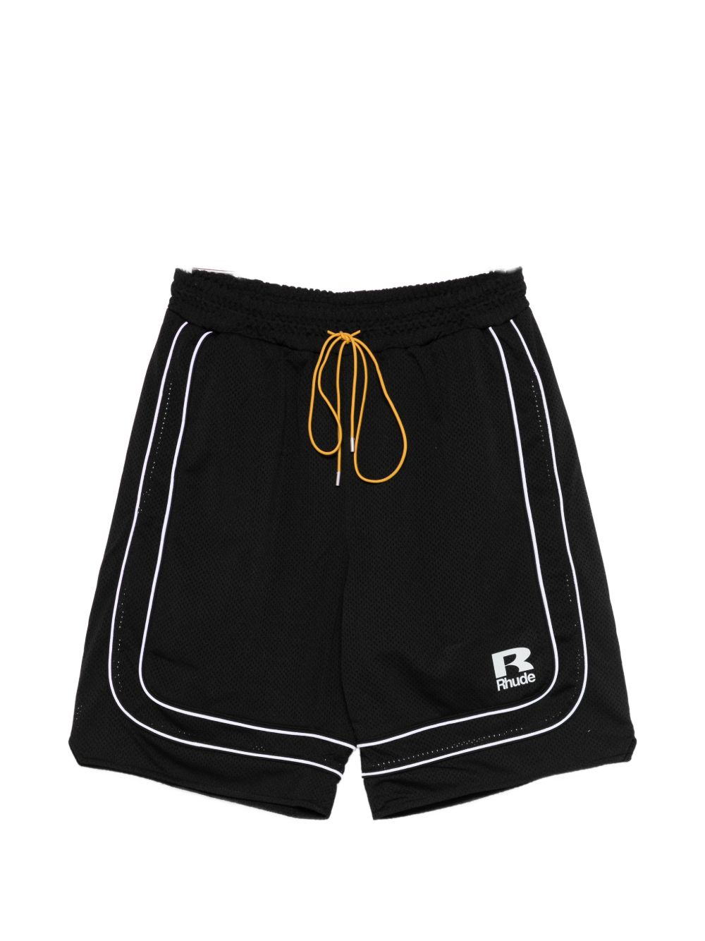 Pantaloncini a righe con coulisse in nero Rhude - uomo 