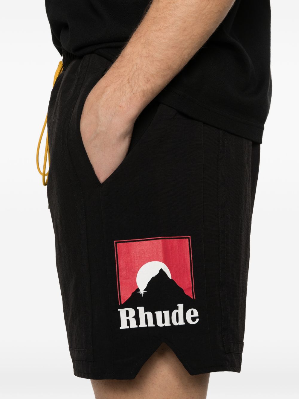 Costume da bagno con logo in nero Rhude - uomo 