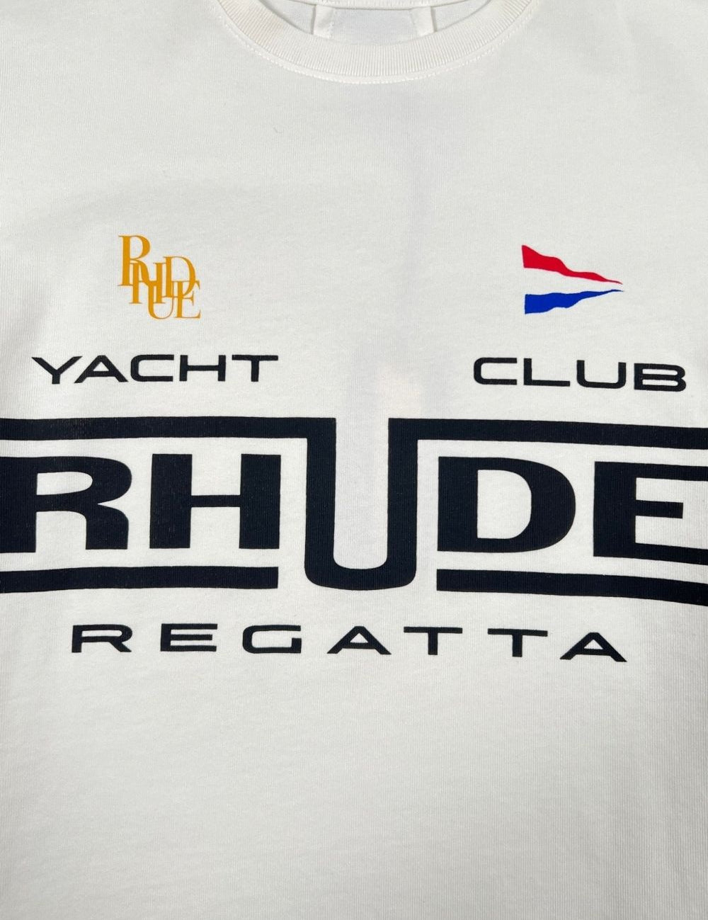 T-shirt Yacht Club in bianco Rhude - uomo 