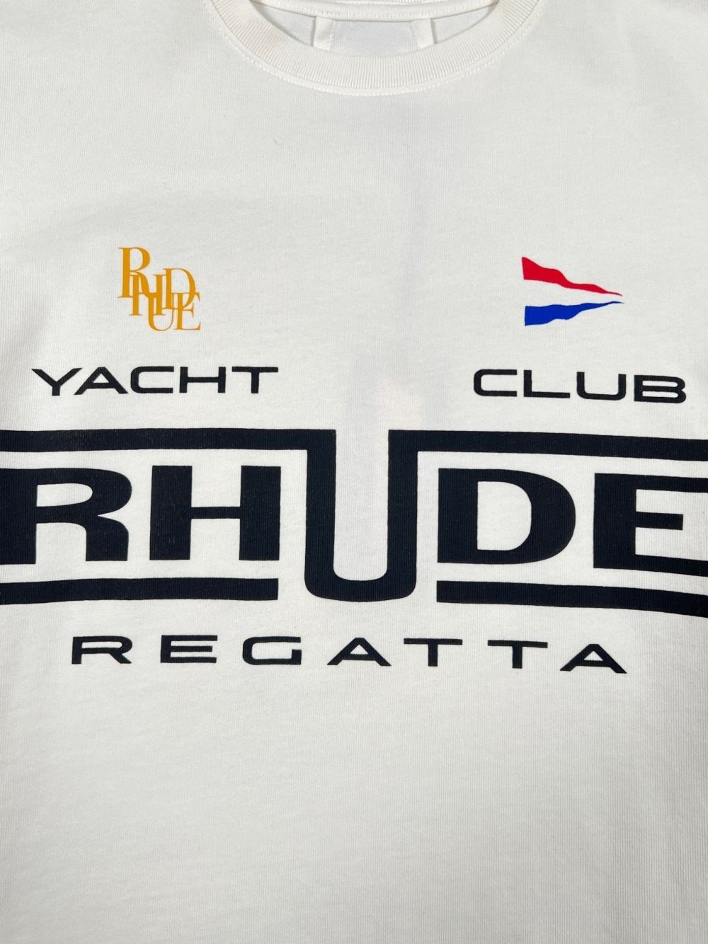 T-shirt Yacht Club in bianco Rhude - uomo 