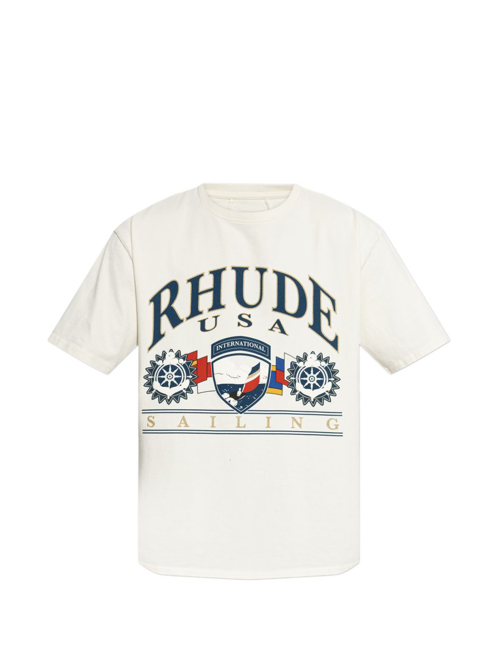 T-shirt con stampa in bianco Rhude - uomo 