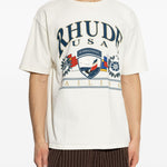 T-shirt con stampa in bianco Rhude - uomo 