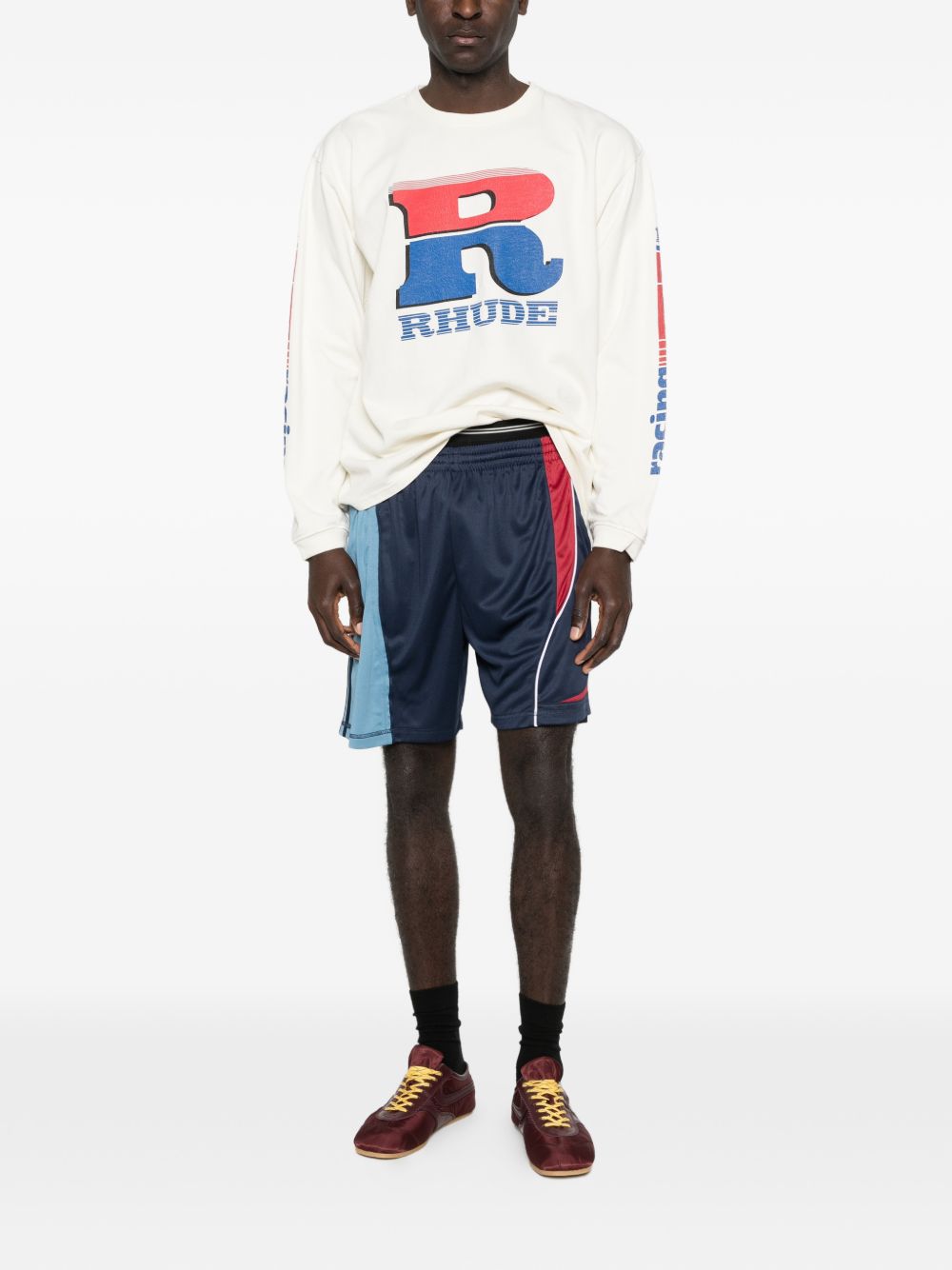 Felpa a manica lunga in bianco Rhude - uomo 
