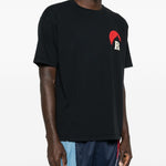 T-shirt con grafica del logo in nero Rhude - uomo 
