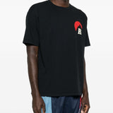 T-shirt con grafica del logo in nero Rhude - uomo 