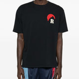 T-shirt con grafica del logo in nero Rhude - uomo 