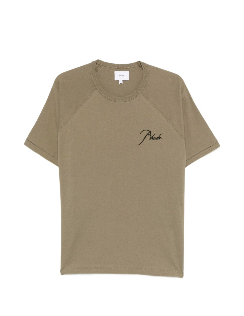 T-shirt a maniche corte in verde Rhude - uomo 