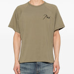 T-shirt a maniche corte in verde Rhude - uomo 