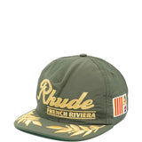Cappello da baseball ricamato in verde Rhude - uomo 