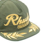 Cappello da baseball ricamato in verde Rhude - uomo 