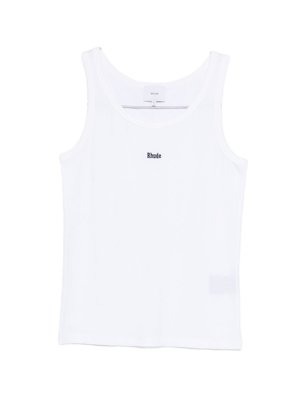 Canotta con logo ricamato in bianco Rhude - uomo 