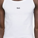 Canotta con logo ricamato in bianco Rhude - uomo 