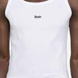 Canotta con logo ricamato in bianco Rhude - uomo 