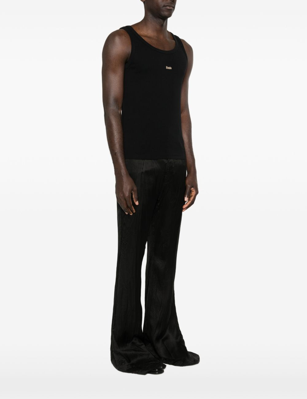 Canotta con logo ricamato in nero Rhude - uomo 
