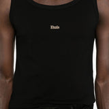Canotta con logo ricamato in nero Rhude - uomo 