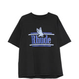 T-shirt con stampa del logo in nero Rhude - uomo 