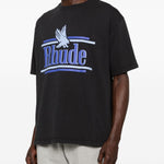 T-shirt con stampa del logo in nero Rhude - uomo 