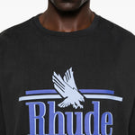 T-shirt con stampa del logo in nero Rhude - uomo 