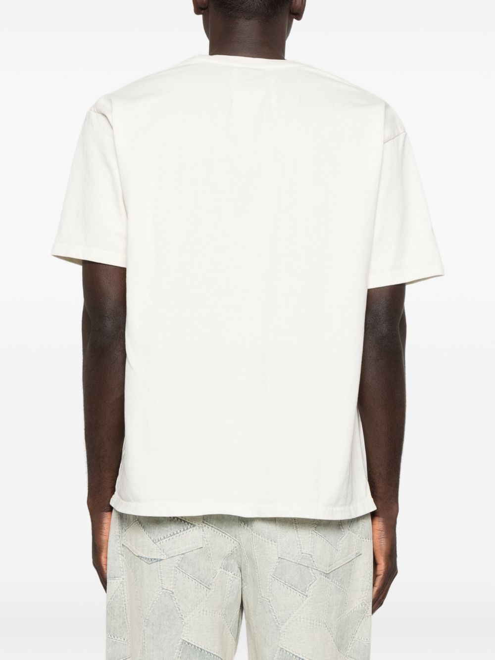 T-shirt girocollo in bianco Rhude - uomo 