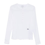 T-shirt a maniche lunghe con bottoni in bianco Rhude - uomo 