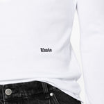 T-shirt a maniche lunghe con bottoni in bianco Rhude - uomo 
