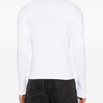 T-shirt a maniche lunghe con bottoni in bianco Rhude - uomo 