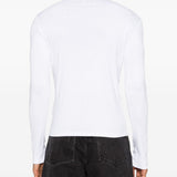 T-shirt a maniche lunghe con bottoni in bianco Rhude - uomo 