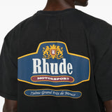 T-shirt con stampa del logo in nero Rhude - uomo 