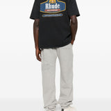 T-shirt con stampa del logo in nero Rhude - uomo 