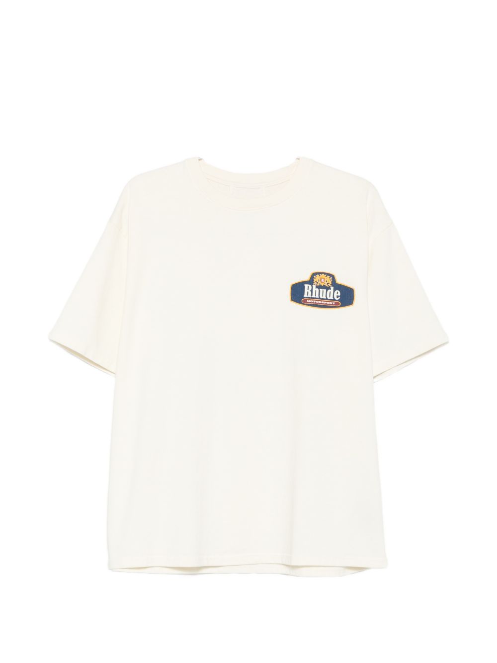 T-shirt a maniche corte con stampa logo in bianco Rhude - uomo 