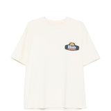 T-shirt a maniche corte con stampa logo in bianco Rhude - uomo 