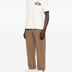 T-shirt a maniche corte con stampa logo in bianco Rhude - uomo 