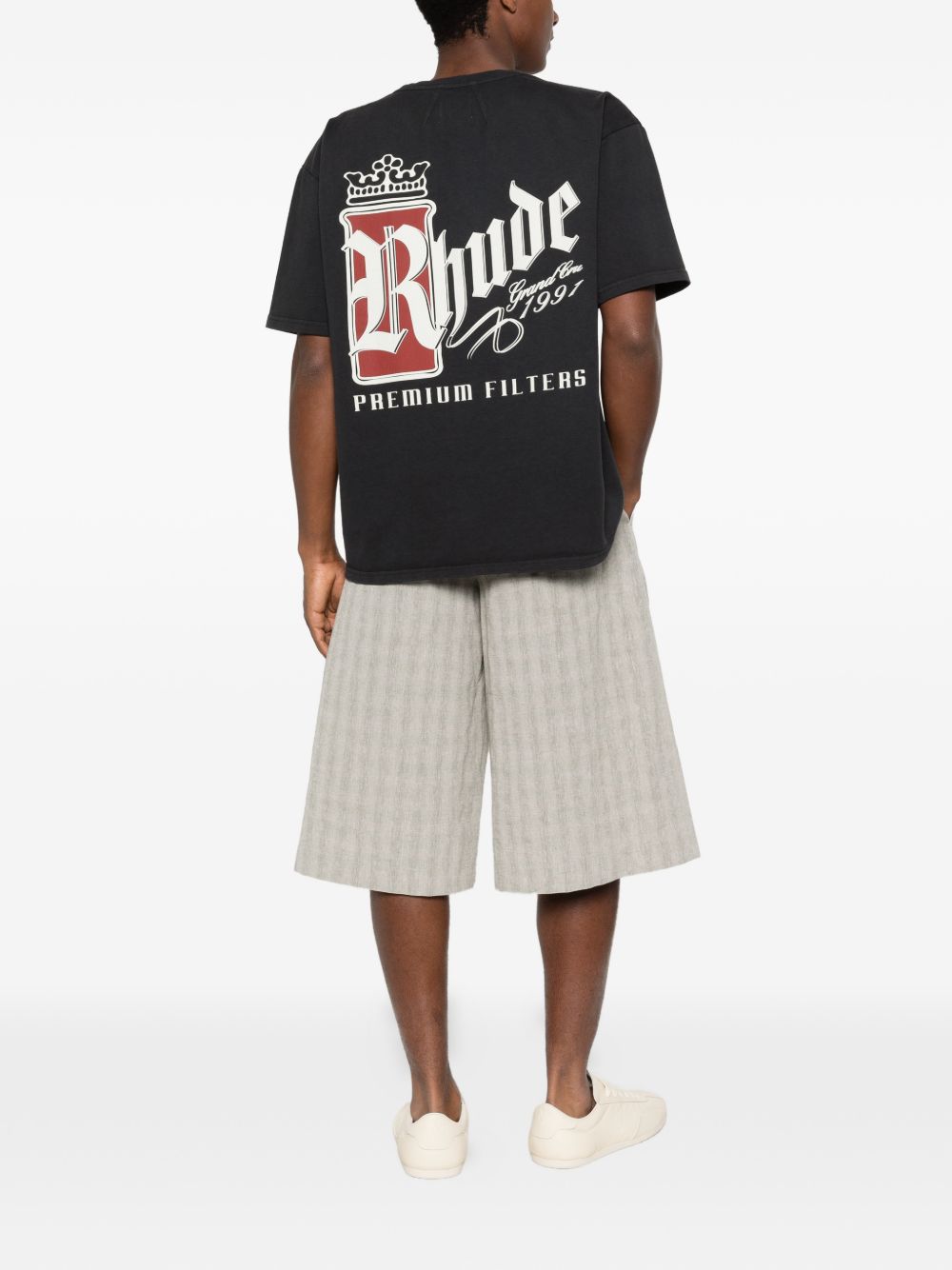 T-shirt con logo in nero Rhude - uomo 