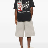 T-shirt con logo in nero Rhude - uomo 