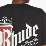T-shirt con logo in nero Rhude - uomo 