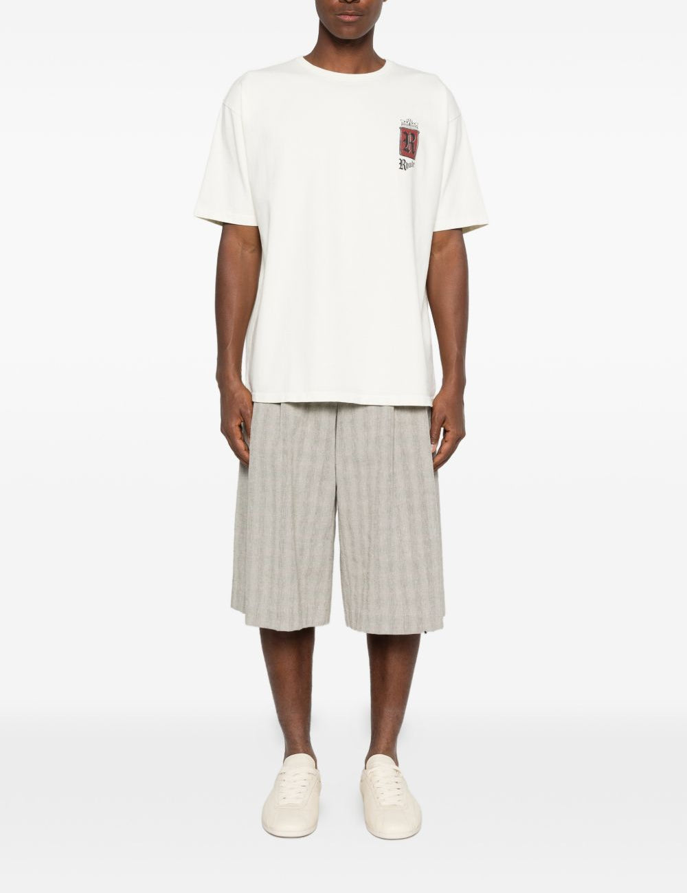 T-shirt con logo grafico in bianco Rhude - uomo 