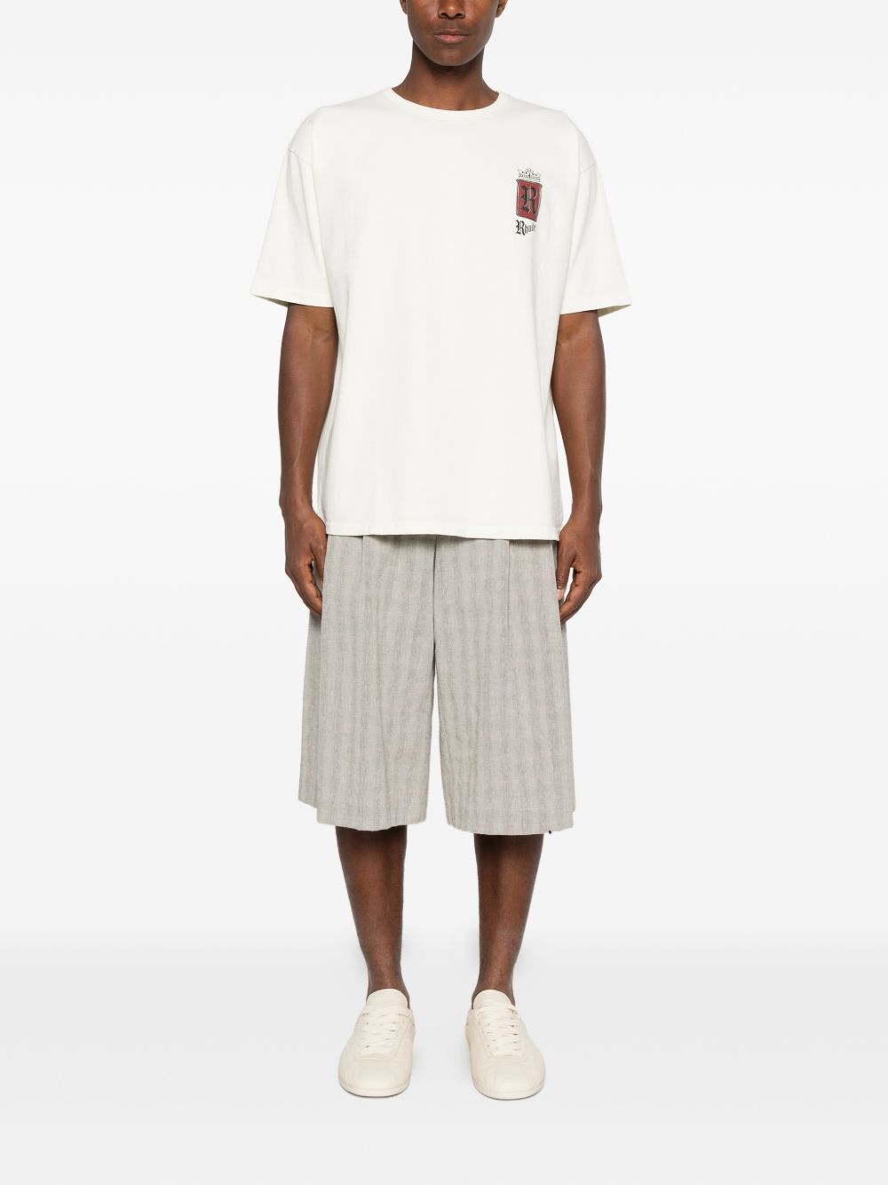 T-shirt con logo grafico in bianco Rhude - uomo 