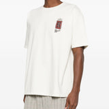 T-shirt con logo grafico in bianco Rhude - uomo 