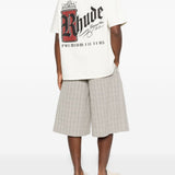 T-shirt con logo grafico in bianco Rhude - uomo 