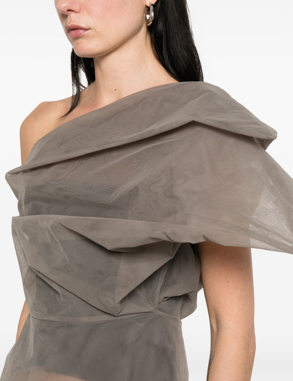Top bustier in tulle claudia in grigio Rick owens - donna 