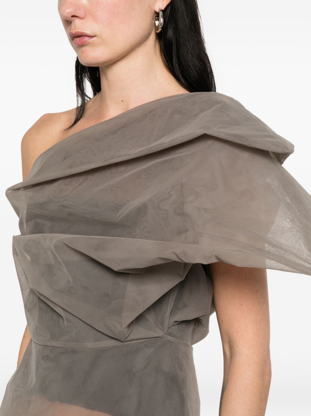 Top bustier in tulle claudia in grigio Rick owens - donna 