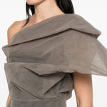 Top bustier in tulle claudia in grigio Rick owens - donna 