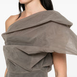 Top bustier in tulle claudia in grigio Rick owens - donna 