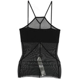 Top Trasparente Sl Combo  in nero Rick owens - donna 