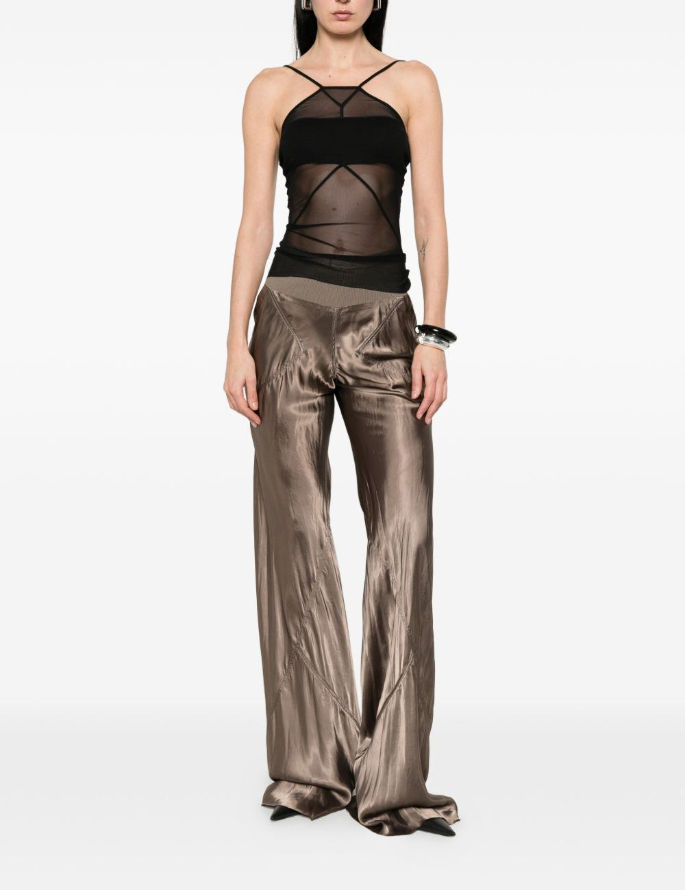 Top Trasparente Sl Combo  in nero Rick owens - donna 