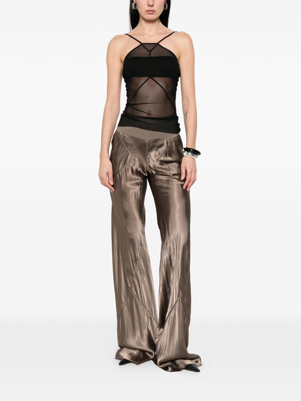 Top Trasparente Sl Combo  in nero Rick owens - donna 